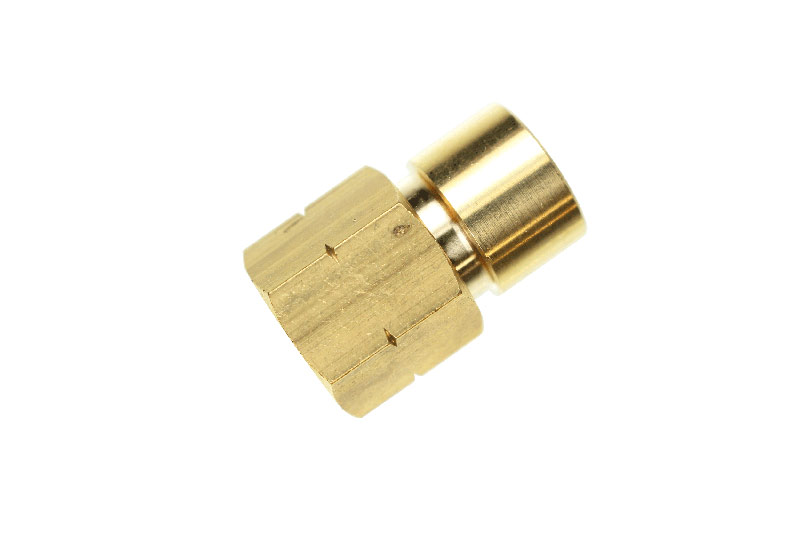 brushed gold nut and NPT coupler