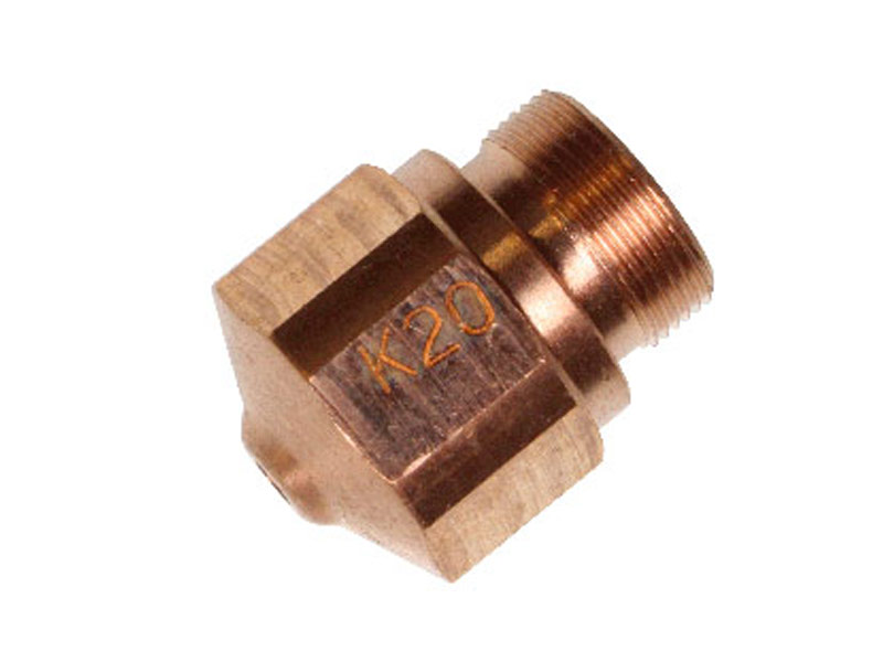 copper laser nozzle with K20 imprinted