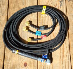 4mtr WT20F Flexi WeldTec W/C TIG Torch, Rubber Leads