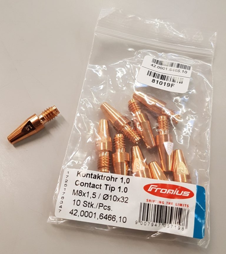 Pkt 10 Contact Tip 1 0mm M8x1 5 10x32 PWP Industrial