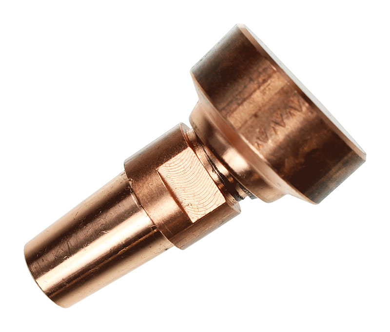 copper spotweld electrode with swivel top