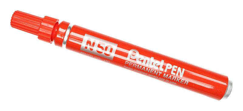 red permanent market by pentel