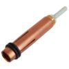 stud collet with copper handle and golden top