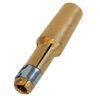 golden coloured snipper stud collet with silver fastener