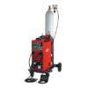 red fronius machine with gas cylinder and leads