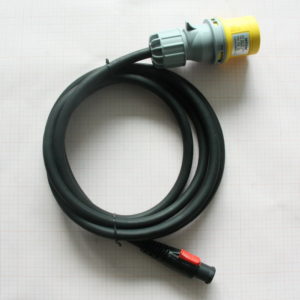 mains cable with yellow plug
