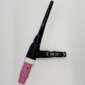 Standard TIG torch head with pink on the end