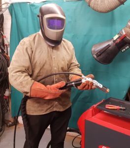 MIG torch in use