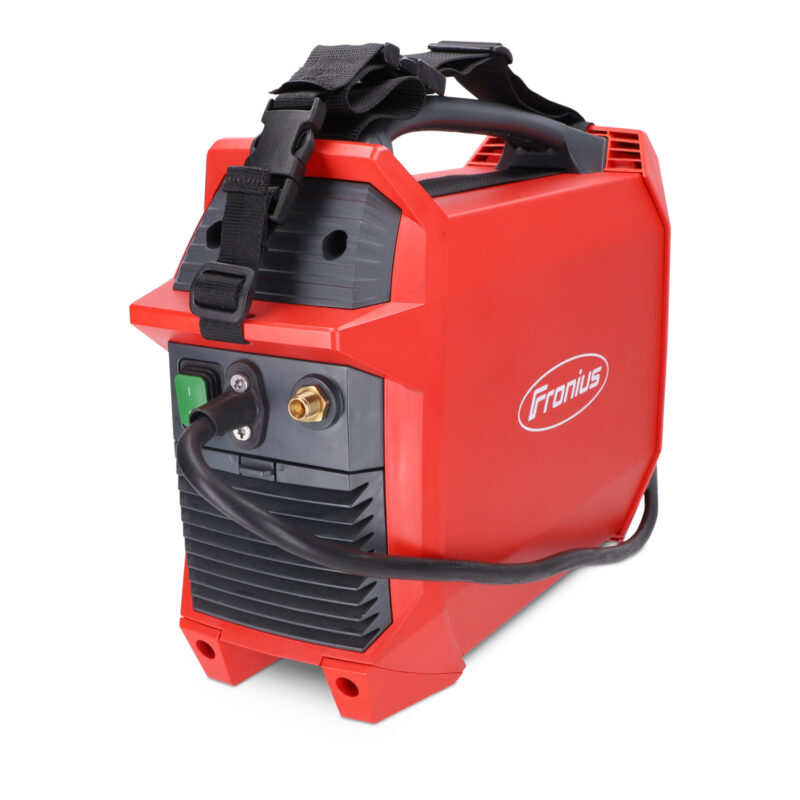 Socket view of the Fronius Artis TIG welder in red