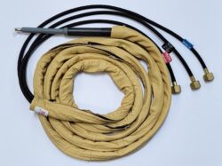 WT125F (MT125) x 12.5ft Rubber Hose Micro TIG Torch with 5in Flex Neck Deluxe Package inc Parts