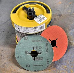 115mm x 80g CERABOND X Ceramic Fibre Sanding Discs