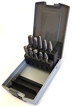 Garryson KIT10 Assorted Burr Set - 10 Piece Double Cut, 10/12mm dia.